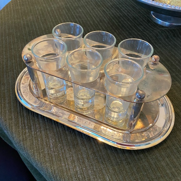 Silver plated shot cocktail set - Picture 2 of 2